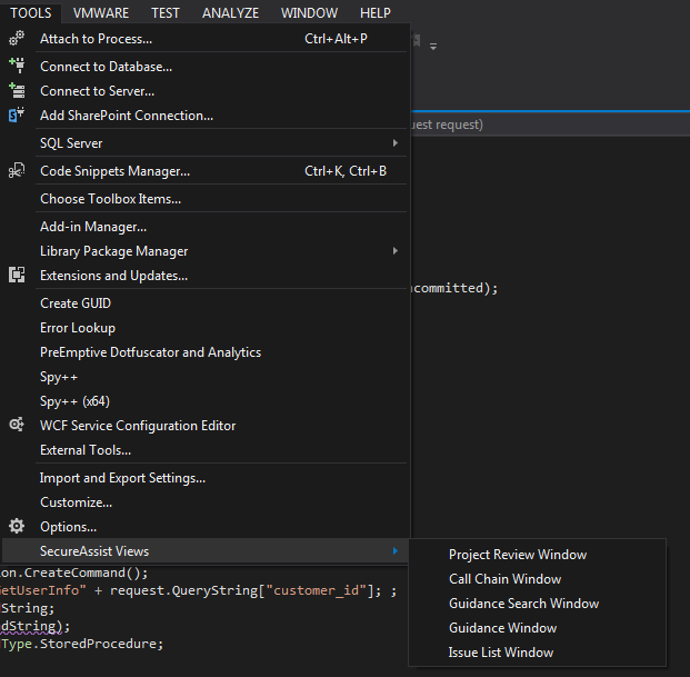 How to Use SecureAssist Visual-Studio Extension