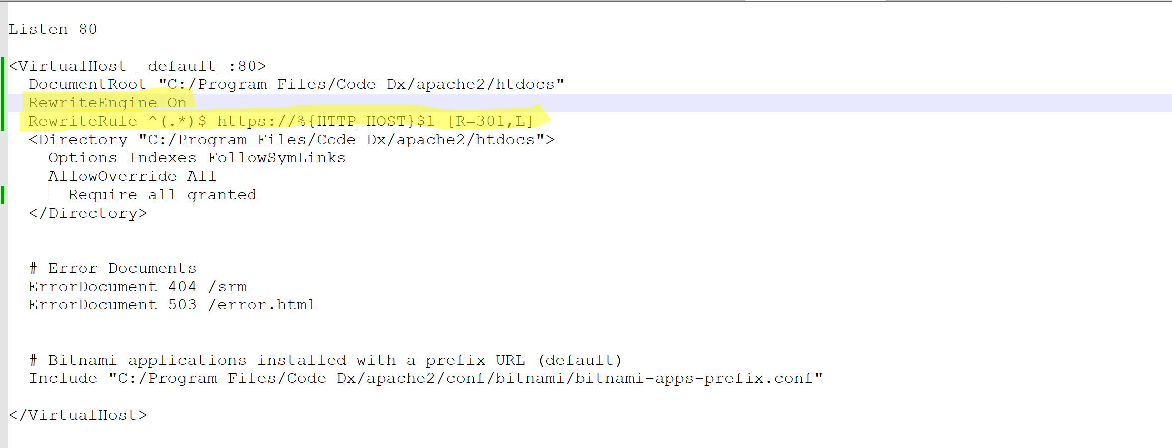How do I configure SRM to redirect http requests to https?