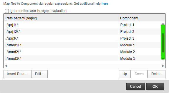 Component Maps - Scrolling is not working as expected in “File Rules”