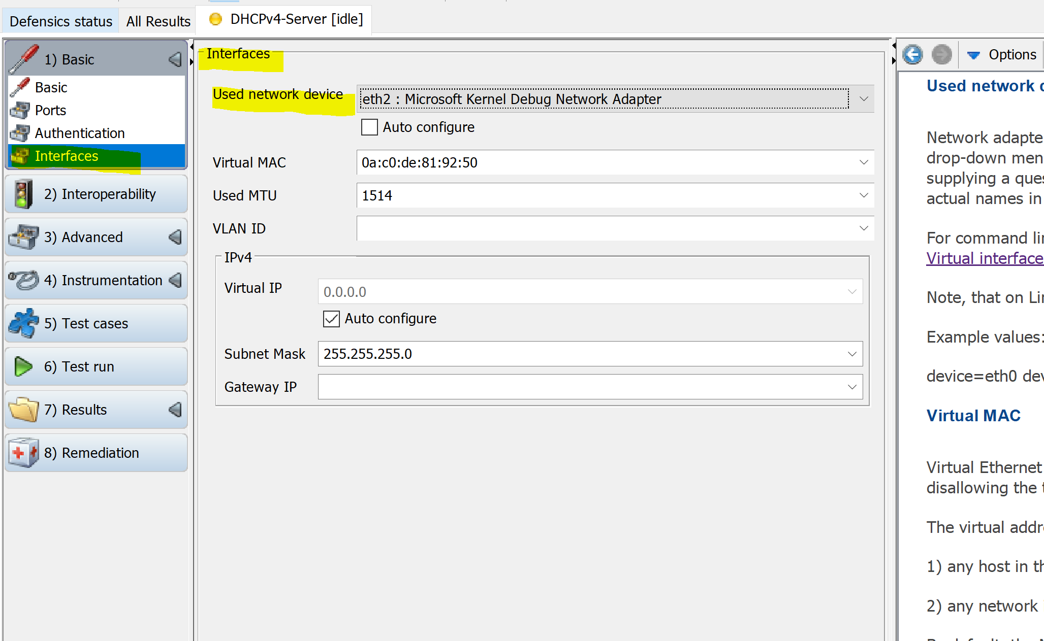 Defensics : Suite does not use selected network interface