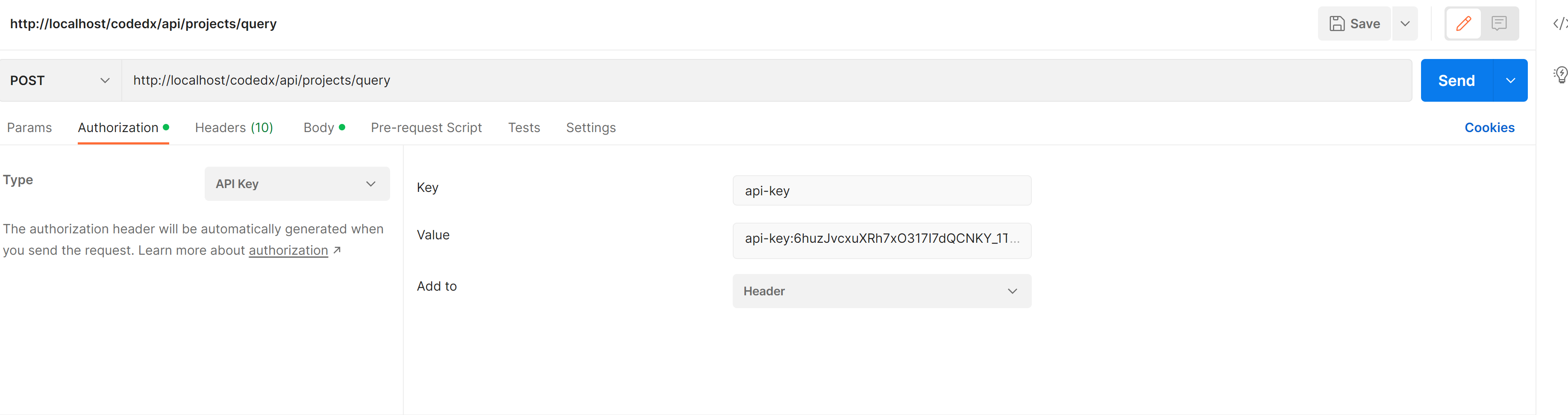 Code Dx API Key Format