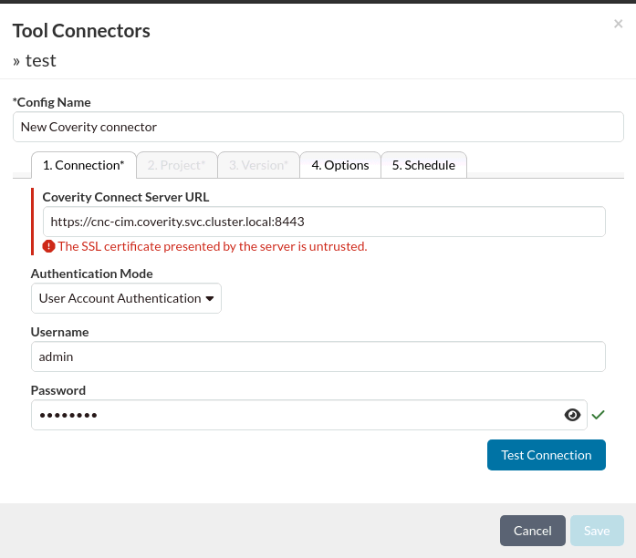 How to access CNC from Coverity Tool Connector of SRM Integrated those ...