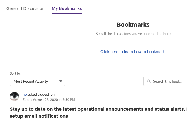How to Bookmark Community Discussions