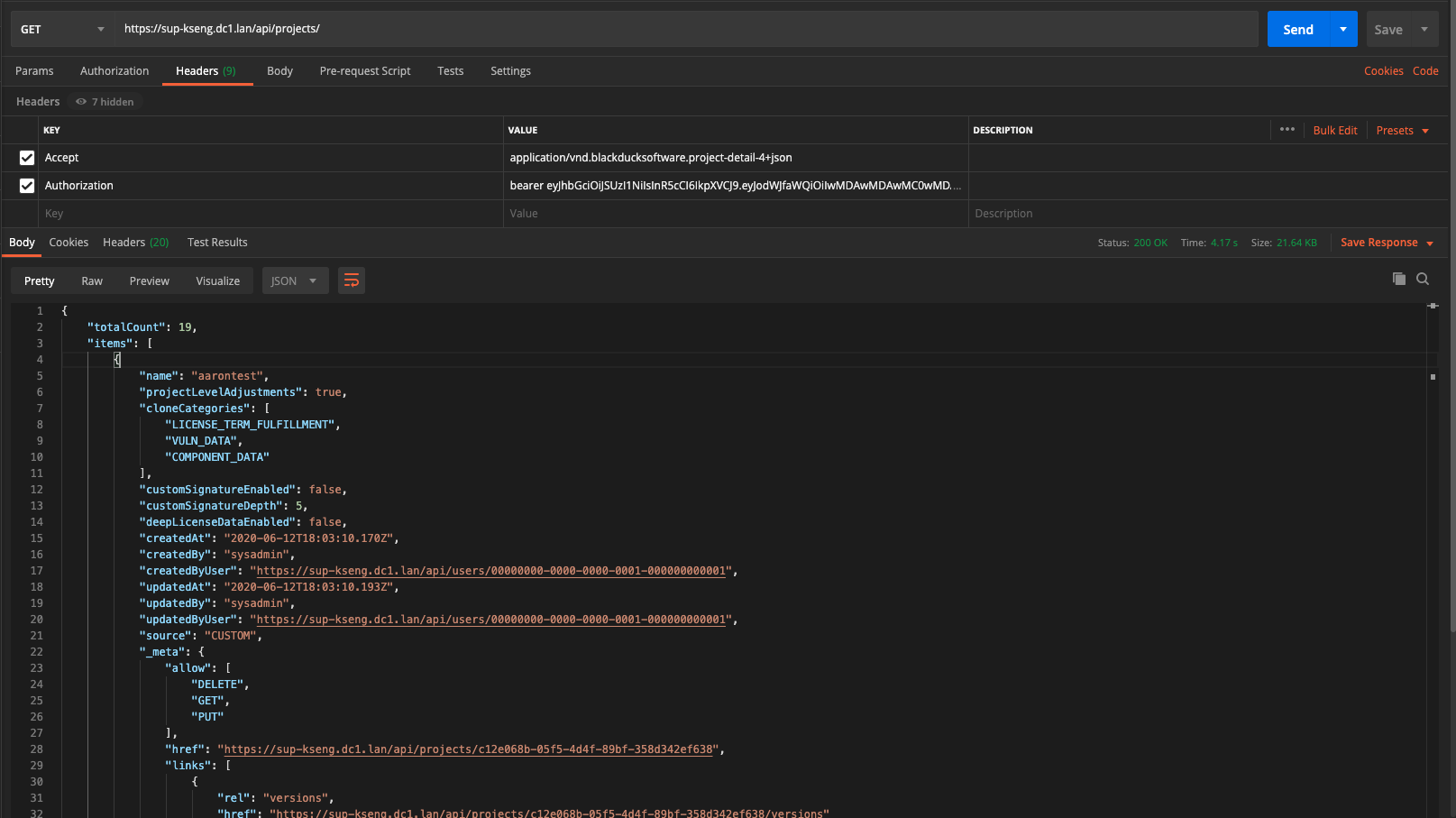 How to Obtain Your Projects Through API