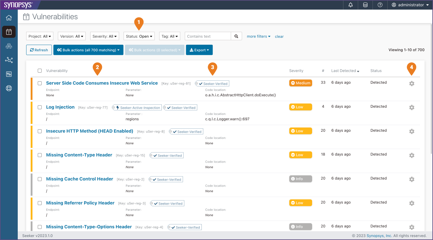 Seeker: Looking at Vulnerabilities