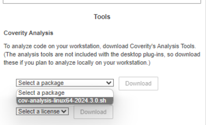 Code Sight shows ERROR Coverity (SAST): Problem Downloading Tool